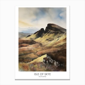 Isle Of Skye 4 Watercolour Travel Poster Canvas Print