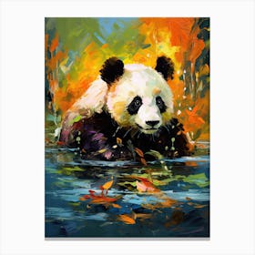 Panda Art In Impressionism Style 2 Canvas Print