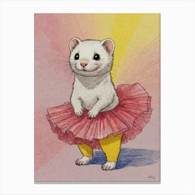 Ferret In Tutu 1 Canvas Print