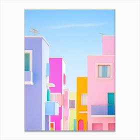 Porto Cesareo, Italy Colourful View 2 Canvas Print