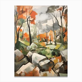 Autumn Fall Forest Pattern Painting 13 Canvas Print