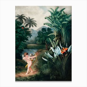 Cupid In The Jungle Canvas Print