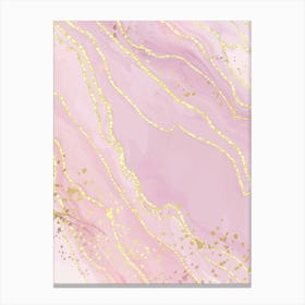 Gold And Pink Marble Wallpaper Canvas Print