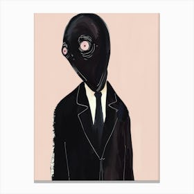 Alien Man In Suit Canvas Print