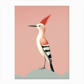 Minimalist Hoopoe 3 Illustration Canvas Print