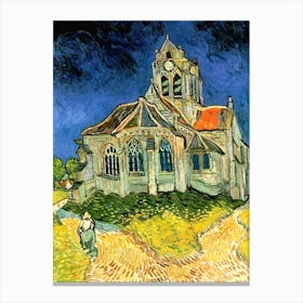 Vincent Van Gogh "The Church at Auvers" 1890; Auvers-sur-oise, France HD Remastered Immaculate Version Canvas Print