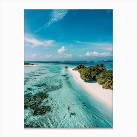 Sand Island In The Maldives Canvas Print