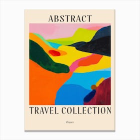 Abstract Travel Collection Poster Kosovo 1 Canvas Print