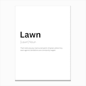 Lawn Definition Meaning Canvas Print