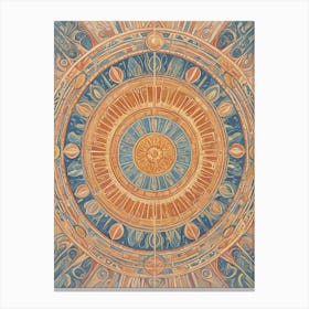 Kaleidoscope Sun Wheel Canvas Print