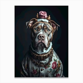 Dog In clothes Canvas Print