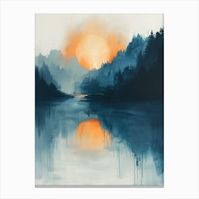 Sunset In The Forest 2 Canvas Print