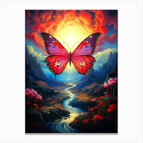 Butterfly In The Sky Canvas Print