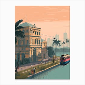 Dhaka Bangladesh Travel Illustration 3 Canvas Print