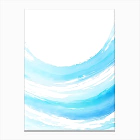 Blue Ocean Wave Watercolor Vertical Composition 28 Canvas Print