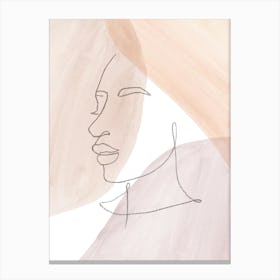 Pastel Portrait Of A Woman Canvas Print