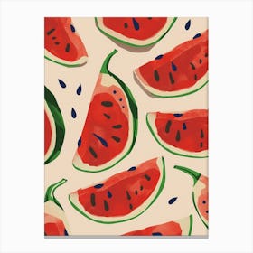 Watermelon Pattern Illustration 4 Canvas Print