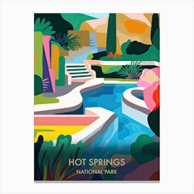 Hot Springs National Park Travel Poster Matisse Style 2 Canvas Print