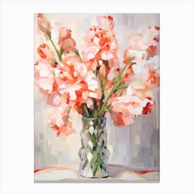 Gladiolus Flower Still Life Painting 2 Dreamy Canvas Print