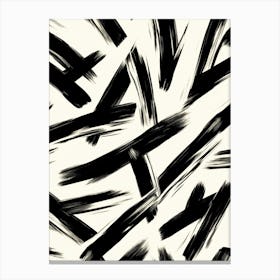 Abstract Brush Strokes Canvas Print