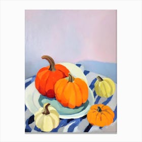 Pumpkin Tablescape vegetable Canvas Print