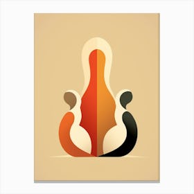 Fox Minimalist Abstract 8 Canvas Print