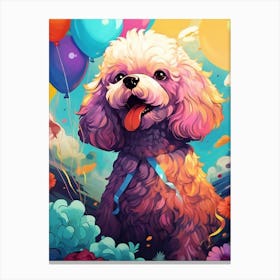 Poodle Painting Canvas Print