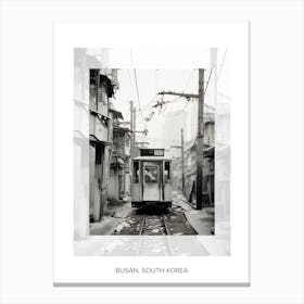 Poster Of Busan, South Korea, Black And White Old Photo 1 Canvas Print