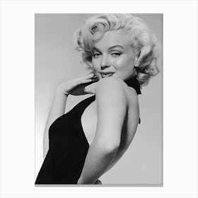 Marilyn Monroe Black And White Canvas Print