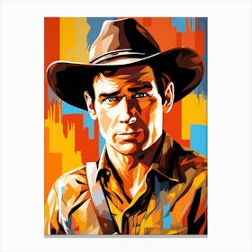 Cowboy Popart Canvas Print