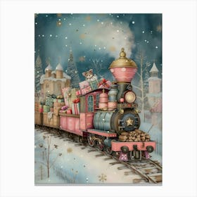 Santa'S Train Canvas Print