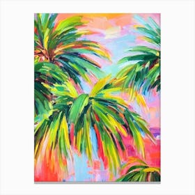 Palm 2 Impressionist Painting Plant Canvas Print
