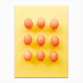 Eggs On A Yellow Background 1 Canvas Print