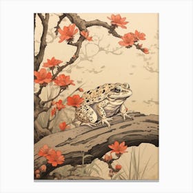 Vintage Japanese Toad 4 Canvas Print