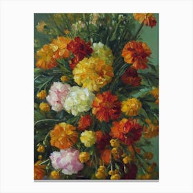Marigold Painting 3 Flower Canvas Print