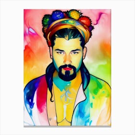 Colourful Male Art Canvas Print