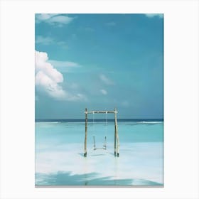 Swing On The Beach Canvas Print