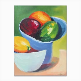 Pepino Dulce Bowl Of fruit Canvas Print