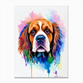 Sussex Spaniel Rainbow Oil Painting dog Canvas Print