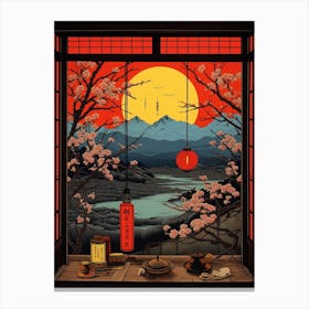 Nachi Katsuura, Japan Vintage Travel Art 2 Canvas Print