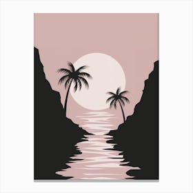 Sunset Palm Trees Toile