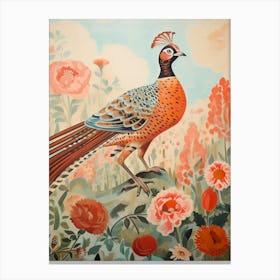 Pheasant 2 Detailed Bird Painting Canvas Print