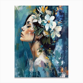 Celestial Echo, Boho Art Style Canvas Print