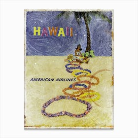 Vintage Travel Poster ― Hawaii American Airlines Canvas Print