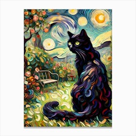 A cat in the garden Canvas Print