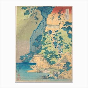 Kiyotaki Kannon Waterfall At Sakanoshita On The Tōkaidō, Katsushika Hokusai Canvas Print