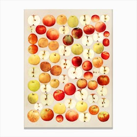 An Apple a Day Beige Canvas Print