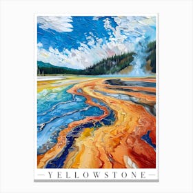 Yellowstone Abstract Colourful Art Print Canvas Print