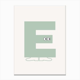 Alphabet Poster E Canvas Print