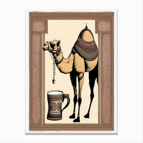 Camel And Mug Canvas Print